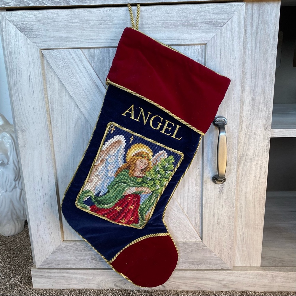 The Heavenly Angel Needlepoint Christmas Stockings